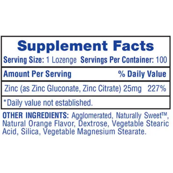 Zinc Lozenges x 100 caps